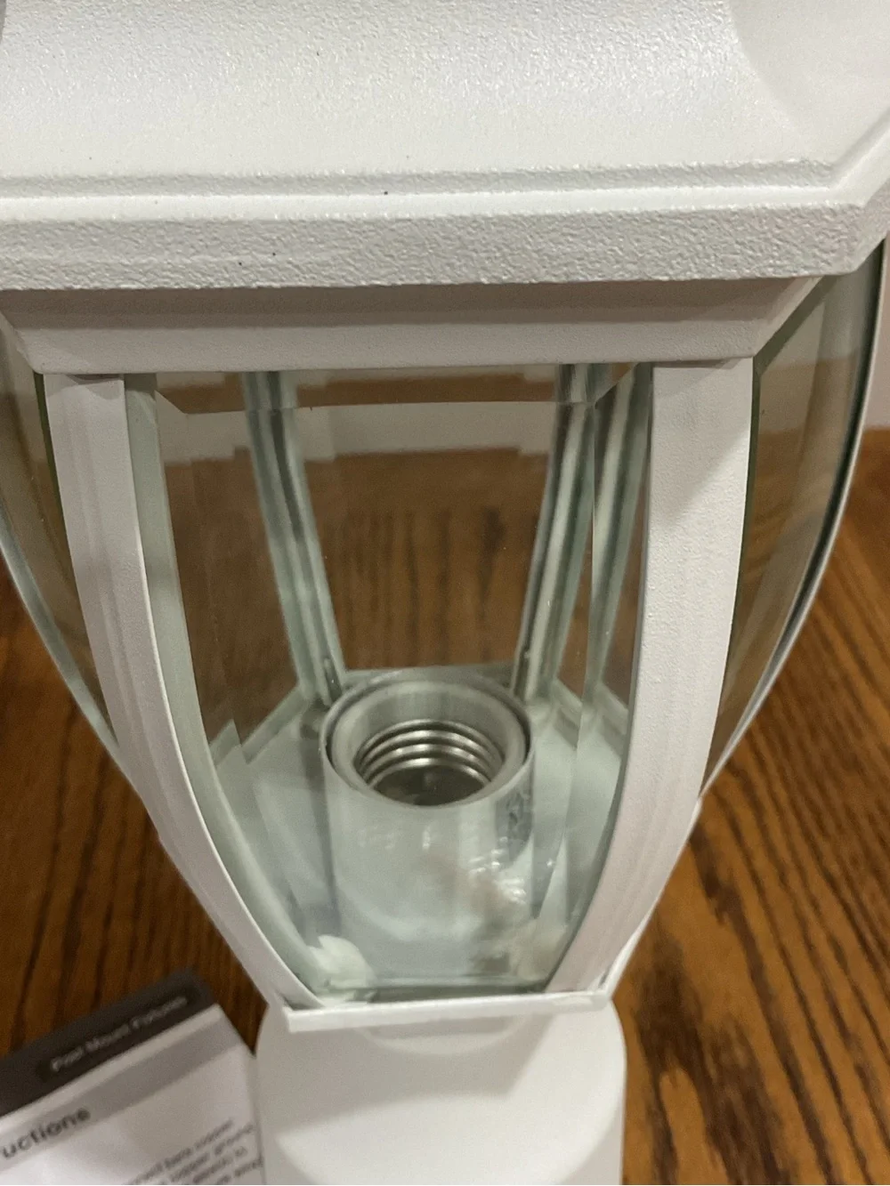 White Outdoor Post Lantern Light